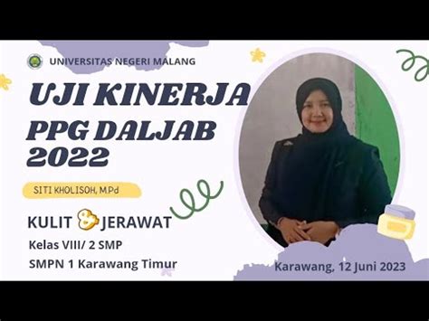 Video Praktek Pembelajaran Uji Kinerja Ukin Ppg Daljab Youtube