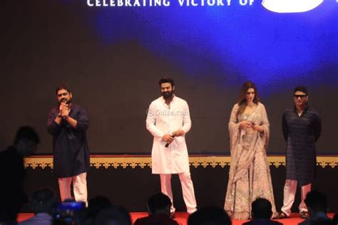 Pics Prabhas Kriti Duo Look Cute At Adipurush Teaser Launch