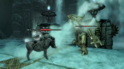 Skyrim Battles Dwarven Centurion Master Vs Mjoll Werebear Falmer