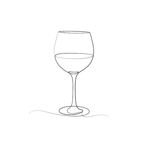 Premium Vector Continuous One Line Drawing Of Abstract Pouring Wine Into The Wine Glass Simple