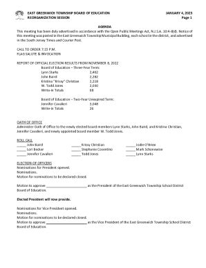 Fillable Online REORGANIZATION SESSION Fax Email Print PdfFiller