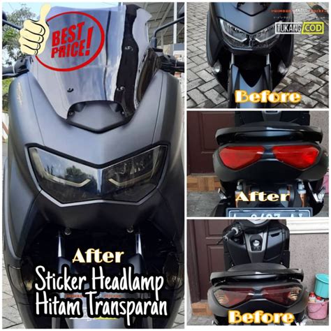 Jual Sticker Headlamp Hybrid Smoke Sticker Hitam Transparan Doff