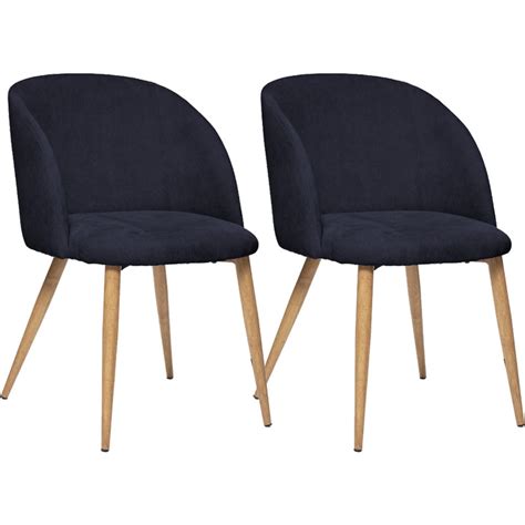 Lot de 2 fauteuils imitation chêne Céleste en velours côtelé