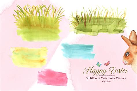 Watercolor Easter Set By Tanatadesign Thehungryjpeg