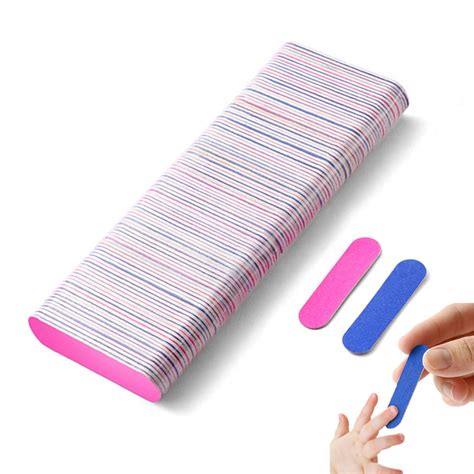 Mini Nail Files 100 Pack 2 Inches Disposable Double Sided Emery Boards