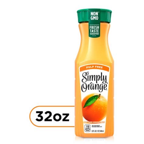 Simply Orange Pulp Free Orange All Natural Juice Fl Oz Kroger