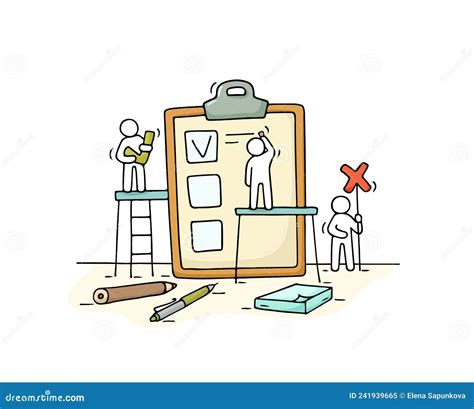 Checklist Doodle Icon Vector Simple Royalty Free Stock Photo