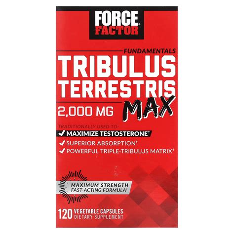 Force Factor Fundamentals Tribulus Terrestris Max 2 000 Mg 120