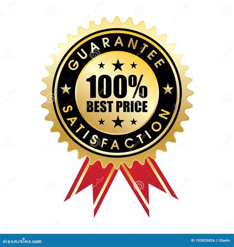 100 Percent Customer Satisfaction Guaranteed Stock Vector