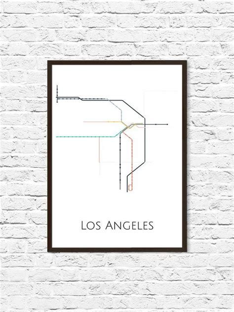 Los Angeles Metro La Metro La Subway Transit Map Subway Map Metro