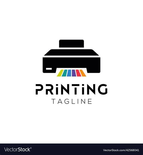 Printing company logo design with printer vector image on VectorStock en 2024 | Impresora ...