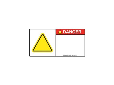 Hellermanntyton 596 00377 Pre Printed Header Label Danger 275 X 5