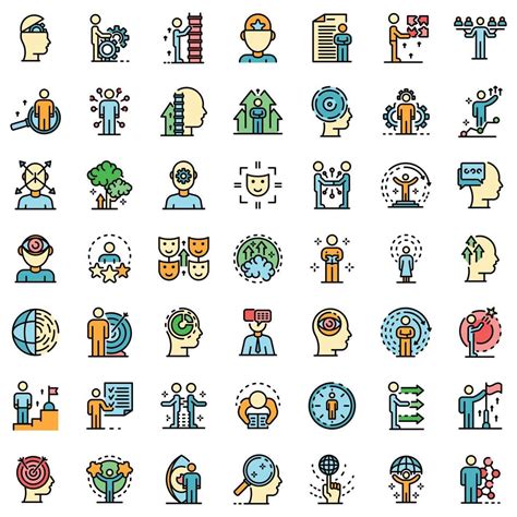 Life skills icons set vector flat 8823963 Vector Art at Vecteezy