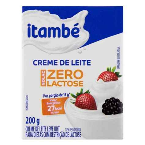 Creme De Leite Uht Leve Homogeneizado Zero Lactose Itamb Nolac Caixa