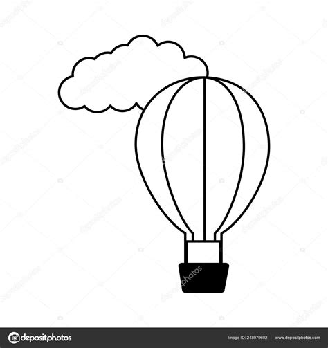 Hot Air Balloon Cloud Stock Vector By Yupiramos