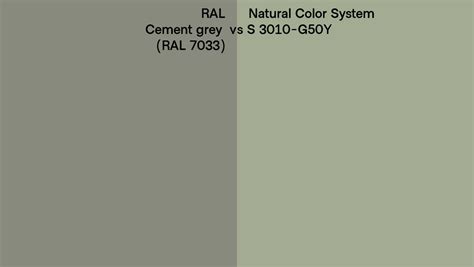 Ral Cement Grey Ral Vs Natural Color System S G Y Side By