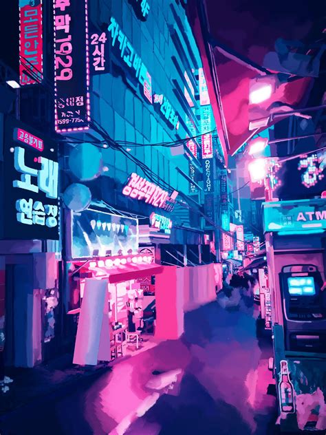 Neon Lofi Wallpapers Top Free Neon Lofi Backgrounds Wallpaperaccess