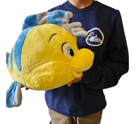 Peluche Pez Flounder La Sirenita Ariel Original Disney 45cm