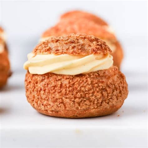 Choux Au Craquelin Crispy Cream Puffs A Baking Journey