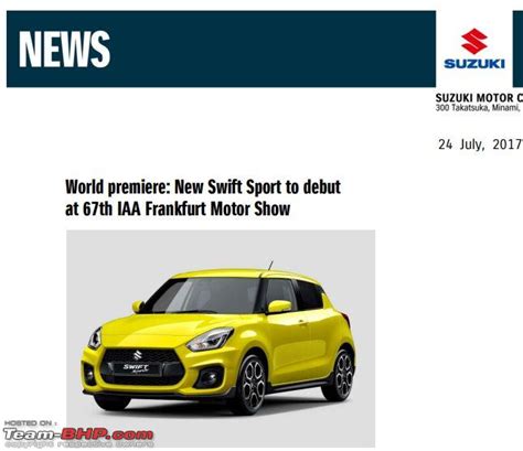 The Next Gen Maruti Swift Now Launched Page Team Bhp