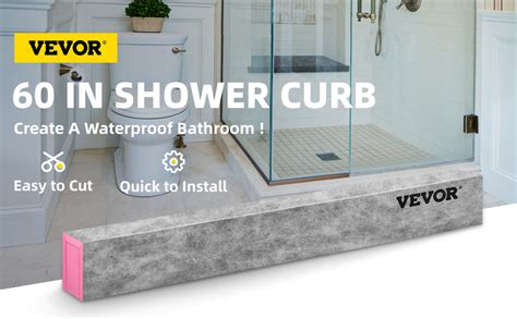 Vevor Shower Curb X X Cuttable Waterproof Xps Foam Curb