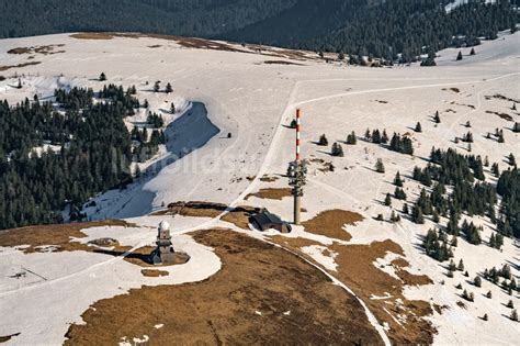 Feldberg Schwarzwald Aus Der Vogelperspektive Winterluftbild Gipfel