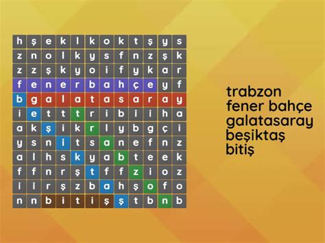 Bulmaca Wordsearch