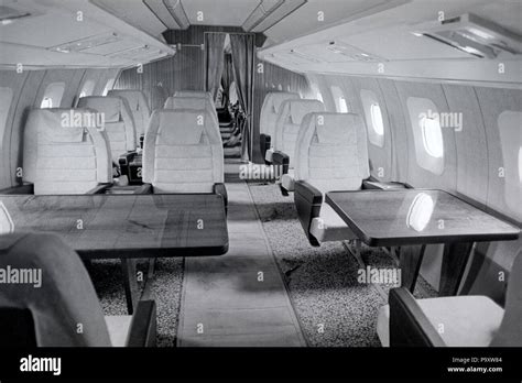 A first class cabin section of the Tupolev Tu-144 supersonic passenger ...