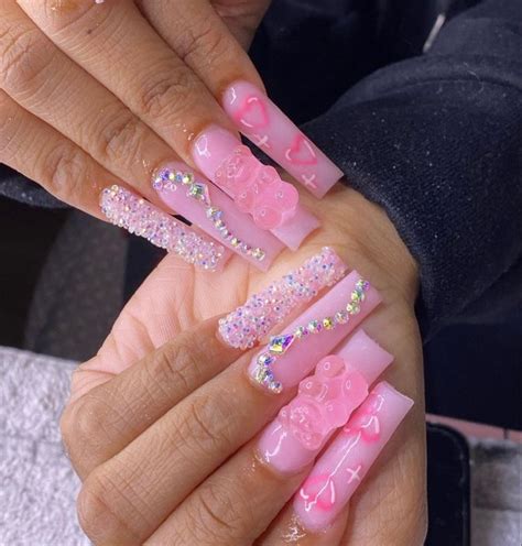 Nailart Nails Baddienails Hotpink Longnails Acrylicnails