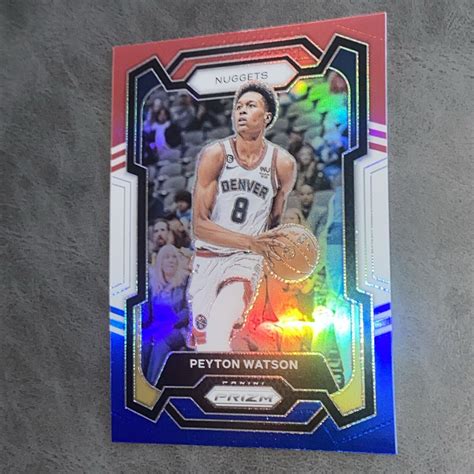 Peyton Watson Denver Nuggets Panini Prizm Red White