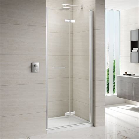 Merlyn 8 Series Frameless Hinged Bifold Showerwall Bathroom Planet