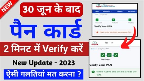 How To Verify Pan Card Online 2023 Pan Is Active But Details Are Not