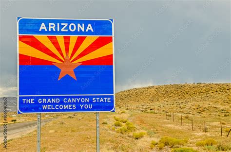 Arizona Welcome Sign Stock Photo | Adobe Stock