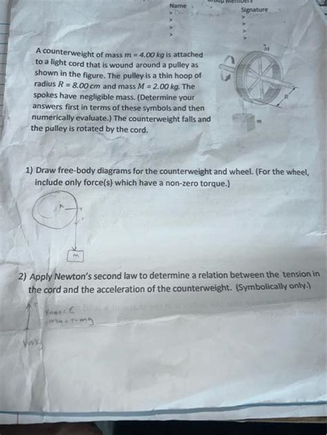 Solved 3 Apply The Rotational Analog Of Newton S Second Law Chegg