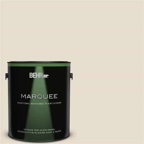 BEHR MARQUEE 1 Gal MQ3 40 Varnished Ivory Semi Gloss Enamel Exterior