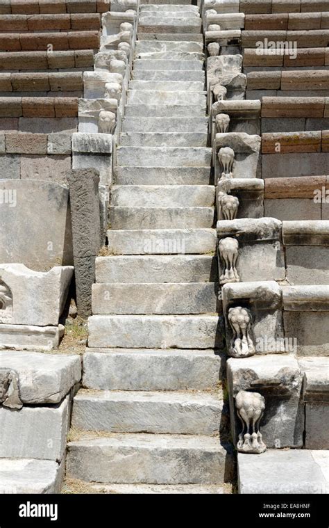 View Of The Nd Century Ad Roman Theatre At The Asklepieion Ancient