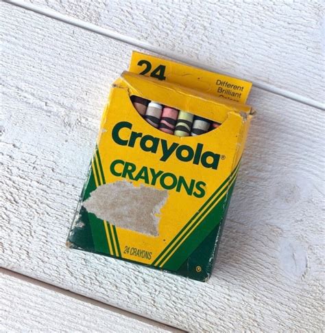 Vintage Crayons Box 1990, Crayola Coloring Pen, Childrens Toys ...