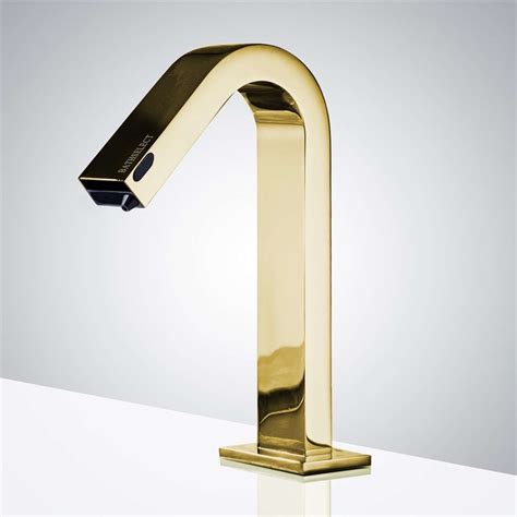 Discover Our Bathselect Dual Function Automatic Deck Mount Gold Sensor Water Faucet And Soap