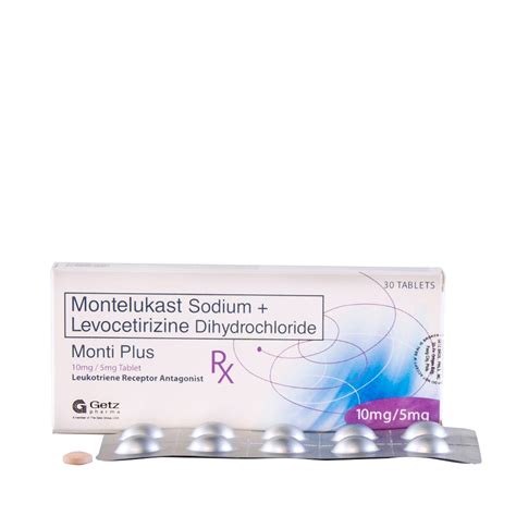 Monti Plus Montelukast Sodium Levocetirizine Dihydrochloride Mg