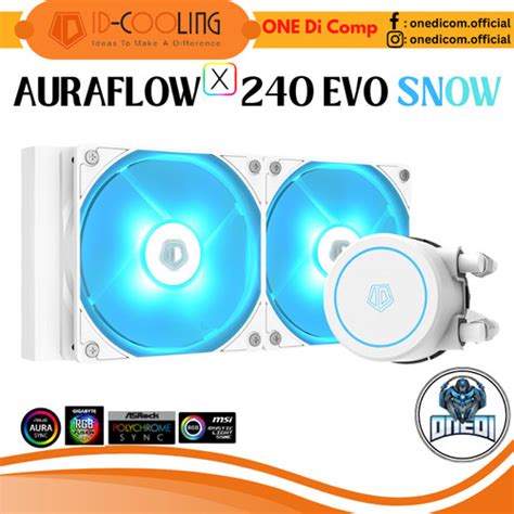 Jual Id Cooling Auraflow X 240 Evo Snow Rgb Sync Aio Cpu Water Cooling