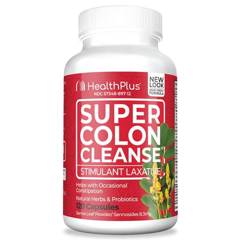 Health Plus 10 Day Super Colon Cleanse Detox Laxative 120 Capsules