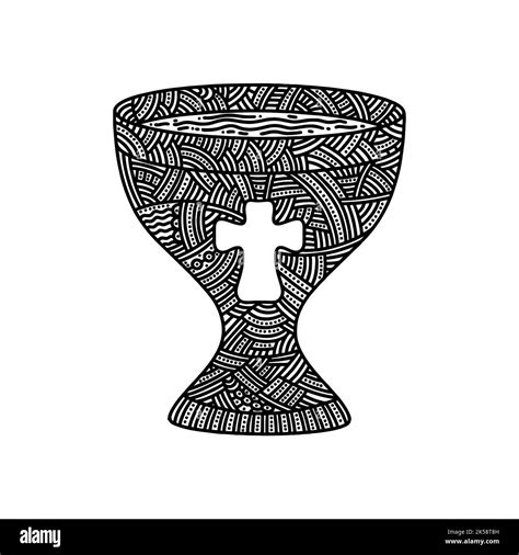 Christian Doodle Illustration The Holy Grail Stock Vector Image And Art