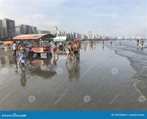 Santos Beach. Tourists at Santos Beach in Vacations. Editorial Stock ...