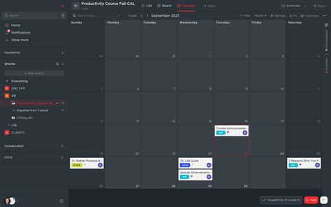 Todoist Mkt Content Calendar Gold Street Eric Michael Cap