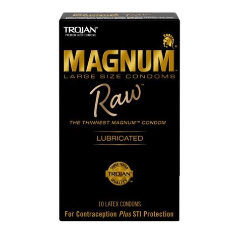 Trojan Magnum Raw Large Size Condoms 10 Pack Sex Toys And Adult