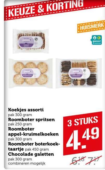 Koekjes Assorti Roomboter Spritsen Roomboter Appel Kruimelkoeken