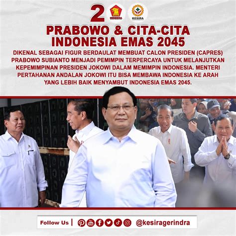 Prabowo Cita Cita Indonesia Emas Kesira