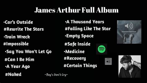 James Arthur Full Album 2023 Youtube Music