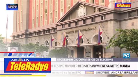 Comelec Sisimulan Na Ang Pilot Testing Ng Voter Registration Anywhere