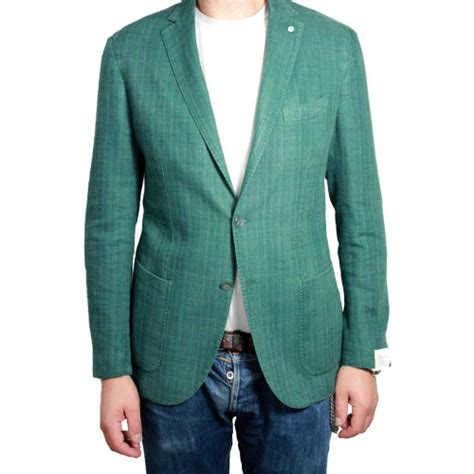 LUBIAM 1911 Giacca Uomo Sfoderata Quadri Verde